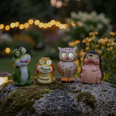 Szolár állatfigurák - 4 féle - mozgó szemekkel - 104 x SMD LED - 20 cm    (Csiga )