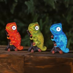   LED-es szolár állatfigura - kaméleon - 2 x melegfehér LED - 3 féle  ( narancssárga)