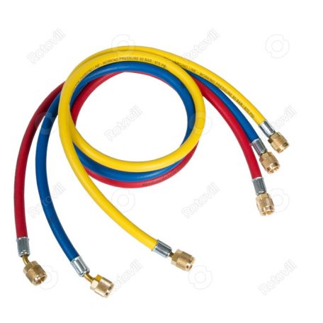 TÖMLŐKÉSZLET HŰTŐKÖZEGEKHEZ REFCO 1/4" - 1/4" SAE (3x90 cm) bármilyen hűtőközeghez, 60 bar nyomásig