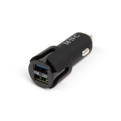   Autós szivargyújtó adapter - 2 x USB aljzattal - 2,4 A - Fekete