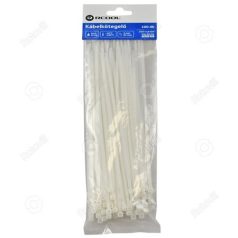 KÁBELKÖTEGELŐ RCOOL FEHÉR (250mm x 4,8mm) 100db/csomag