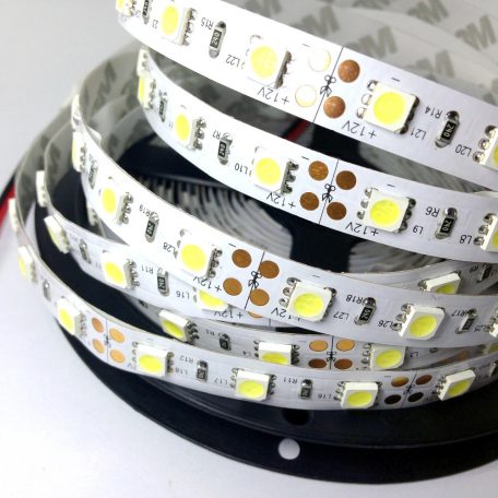 LED szalag SMD5050 (5m) öntapadó 14W/m 60db/m fehér 12V DC 6500K IP20 Clearled 5630