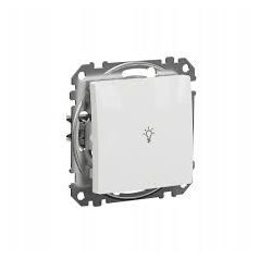   SednaÚj N101 lámpanyomó rugós betét közp. fedéllel 1M 1- nyomógomb fehér 1P lámpa IP20 Schneider SDD111132