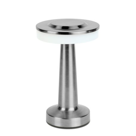 Asztali lámpa - ezüst színű - állítható színhőm, fényerő - akkumulátoros - USB