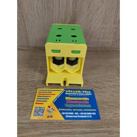 Fővezetéki elosztóblokk, 1P, Cu/Al, 2x35-240 mm2, zöld/sárga 