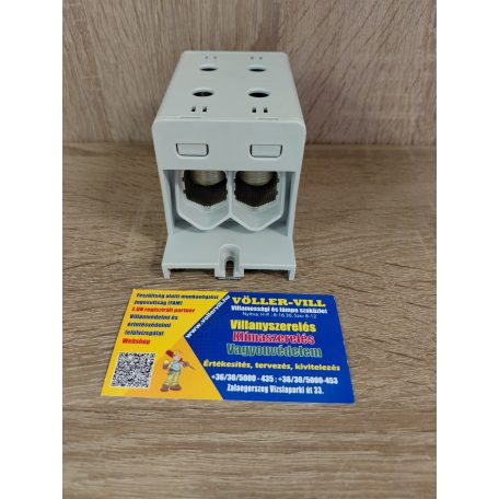Fővezetéki elosztóblokk, 1P, Cu/Al, 2x35-240 mm2, szürke