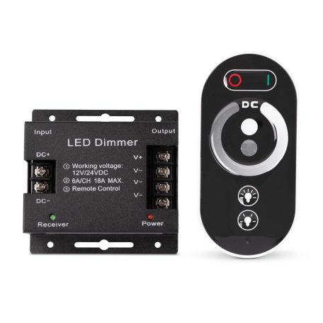 Avide LED Szalag 12-24V 216W Fényerőszabályzó RF Érintőpaneles Távirányító és Vezérlő