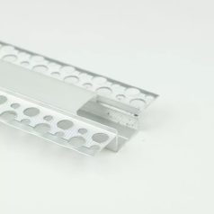   EcoLight Gipszkartonba süllyeszthető aluprofil 17 mm széles 2 méteres szál opál fedővel