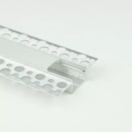 EcoLight Gipszkartonba süllyeszthető aluprofil 17 mm széles 2 méteres szál opál fedővel