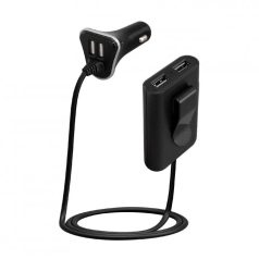   SAL SAU 96 nagy teljesítményű autós USB gyorstöltő, 48 W, 4 USB port, 4 x 2,4 A