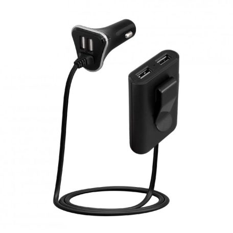 SAL SAU 96 nagy teljesítményű autós USB gyorstöltő, 48 W, 4 USB port, 4 x 2,4 A