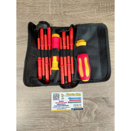 Precíziós csavarhúzó készlet, 10 db, szigetelt, ultravékony, sokszínű, ergonomikus fogantyúval