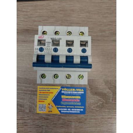 Főkapcsoló szakaszoló 4P 100A DNS  MSG1-100