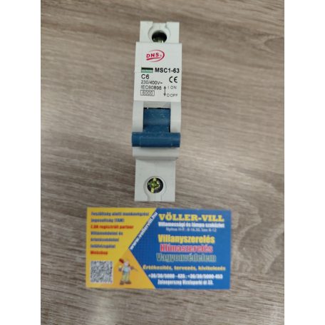 Kismegszakító 1P C 6A DNS MSC1-63