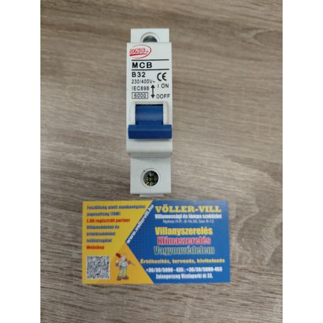 Kismegszakító 1P B 32A  DNS MCB