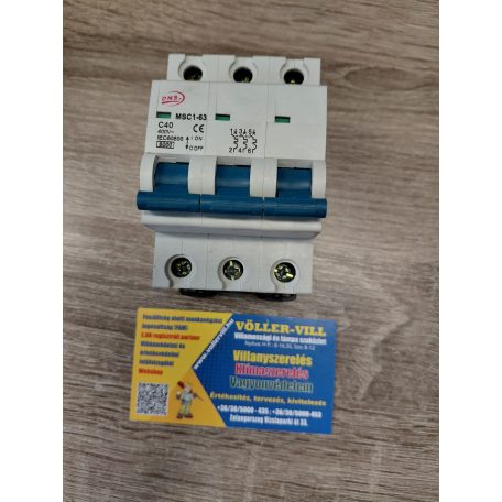 Kismegszakító 3P C 40A DNS MCB 