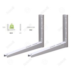   KLÍMATARTÓ KONZOL HEGESZTETT FIX PROFESSIONAL EU, (800x520 mm/180 kg-ig), PÁRBAN