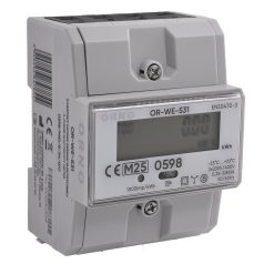   Digitális fogyasztásmérő, 3 fázisú,MID-del, 80A, 4,3 modul, DIN TH-35mm