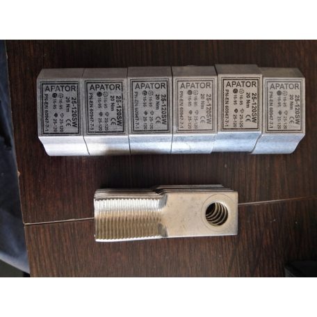 Saruzászló - csatlakozófül kapocshoz V CSATLAKOZÓ FÜL M8 50mm2 APATOR V-KLEMA TYPE V 25-120SW BORÍTÓ