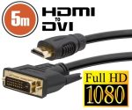 DVI-HDMI kábel 5 M