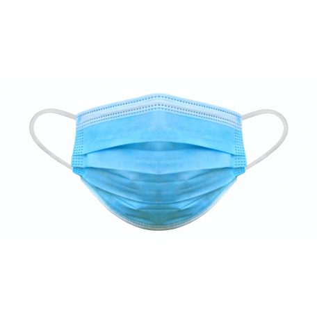 Szájmaszk, 3 rétegű kék