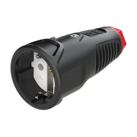 PCE 2510-sr Védőérintkezős alj Gumi, Termoplaszt 250 V Fekete, Piros, Sárga