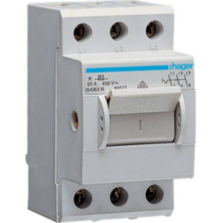 Szürke 3 pólusú 63 A 230 V/AC, 400 V/AC Hager SH363N